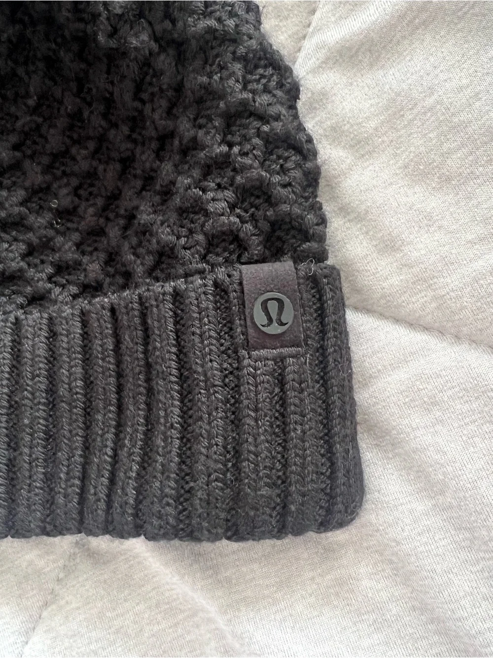 lululemon athletica Black Knit Pom Beanie